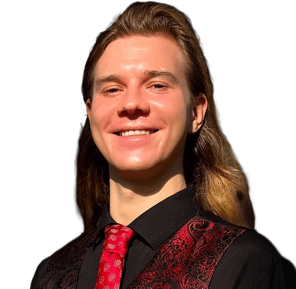 Vidas working on a coding project